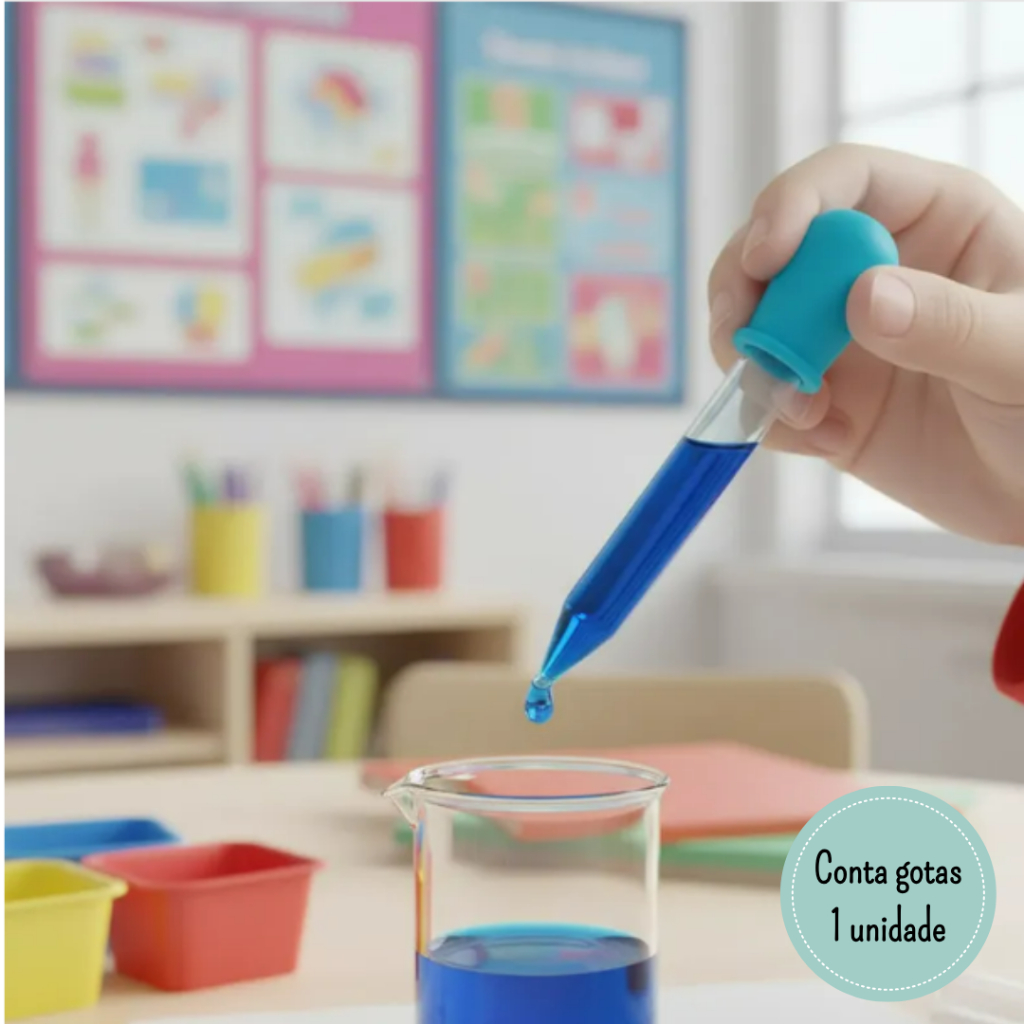 Conta-Gotas Pedagógico – Pipeta Educativa | Coordenação Motora Fina e Preensão Manual - 1 unidade em Oferta na Shopee