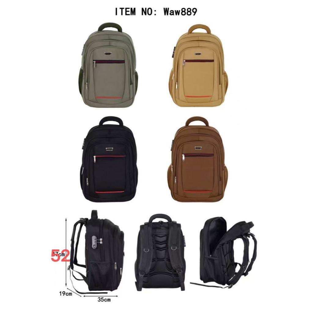 Mochila Reforçada Masculina Faculdade Impermeável Resistente Grande Trabalho Escolar waw889