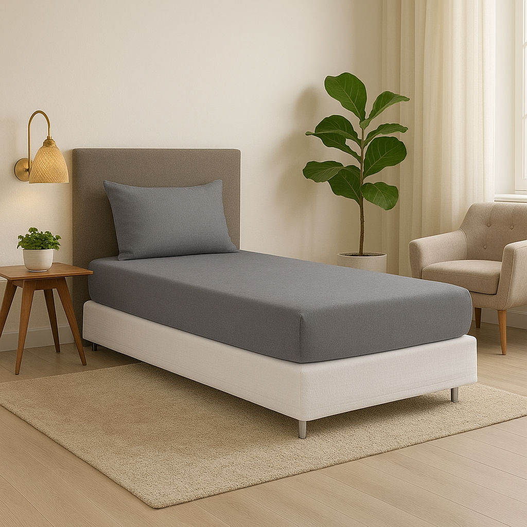Lençol Solteiro 180 Fios Com Elástico Liso Macio P/ Cama de Solteiro 2 Peças A Pronta Entrega