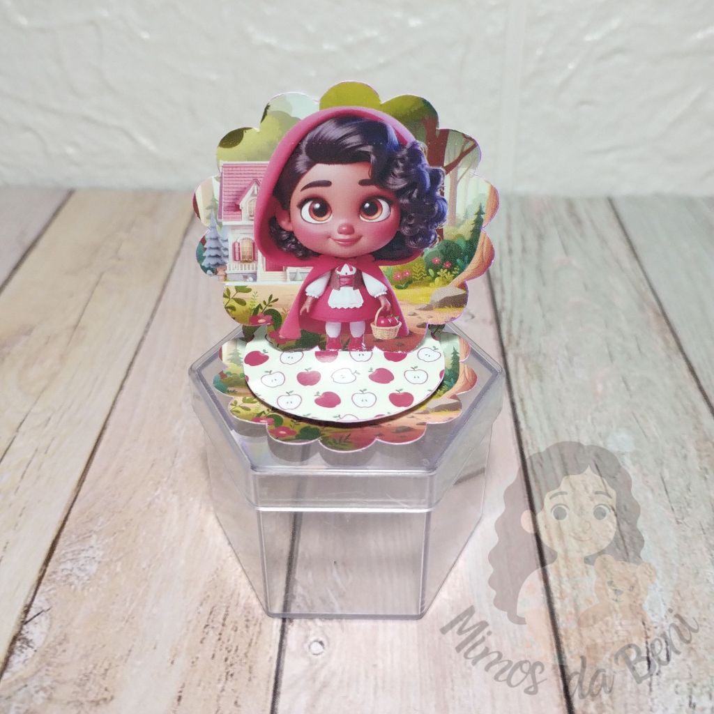 Aplique 3D Cenário CHAPEUZINHO VERMELHO Toper Decorativo Lembrancinha Aniversário Festa Infantil Kit