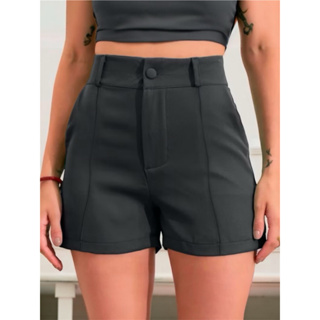 Short alfaiataria premium short curto cintura alta em Oferta na Shopee