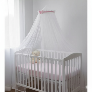 Kit Berço Bebê Mosquiteiro + Dossel Pérola e Borboleta 2 Peças em Oferta na Shopee
