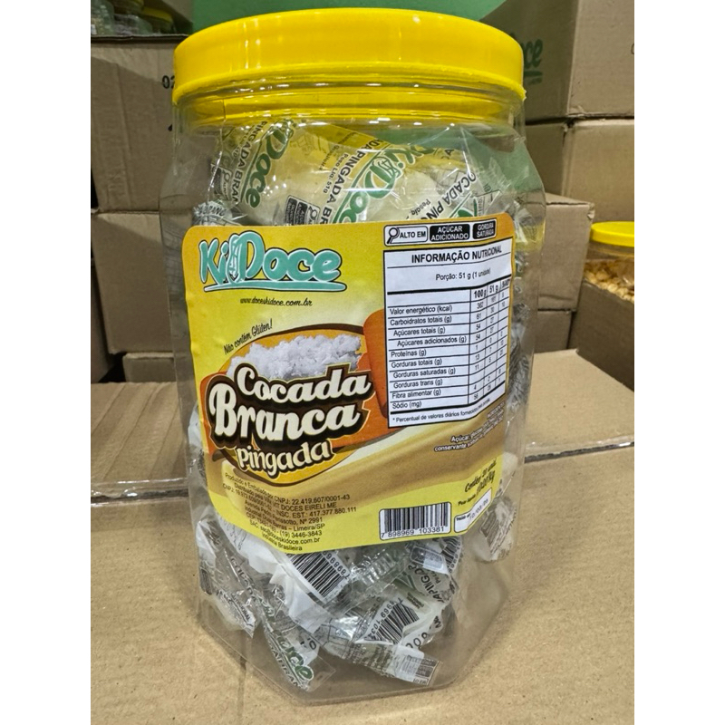 Pote de cocada a melhor do interior 20un