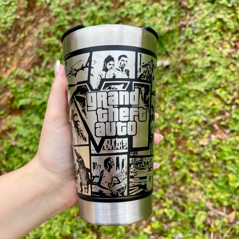 Copo Térmico GTA VI 473ml – Personalizado em Gravação 360° a Laser