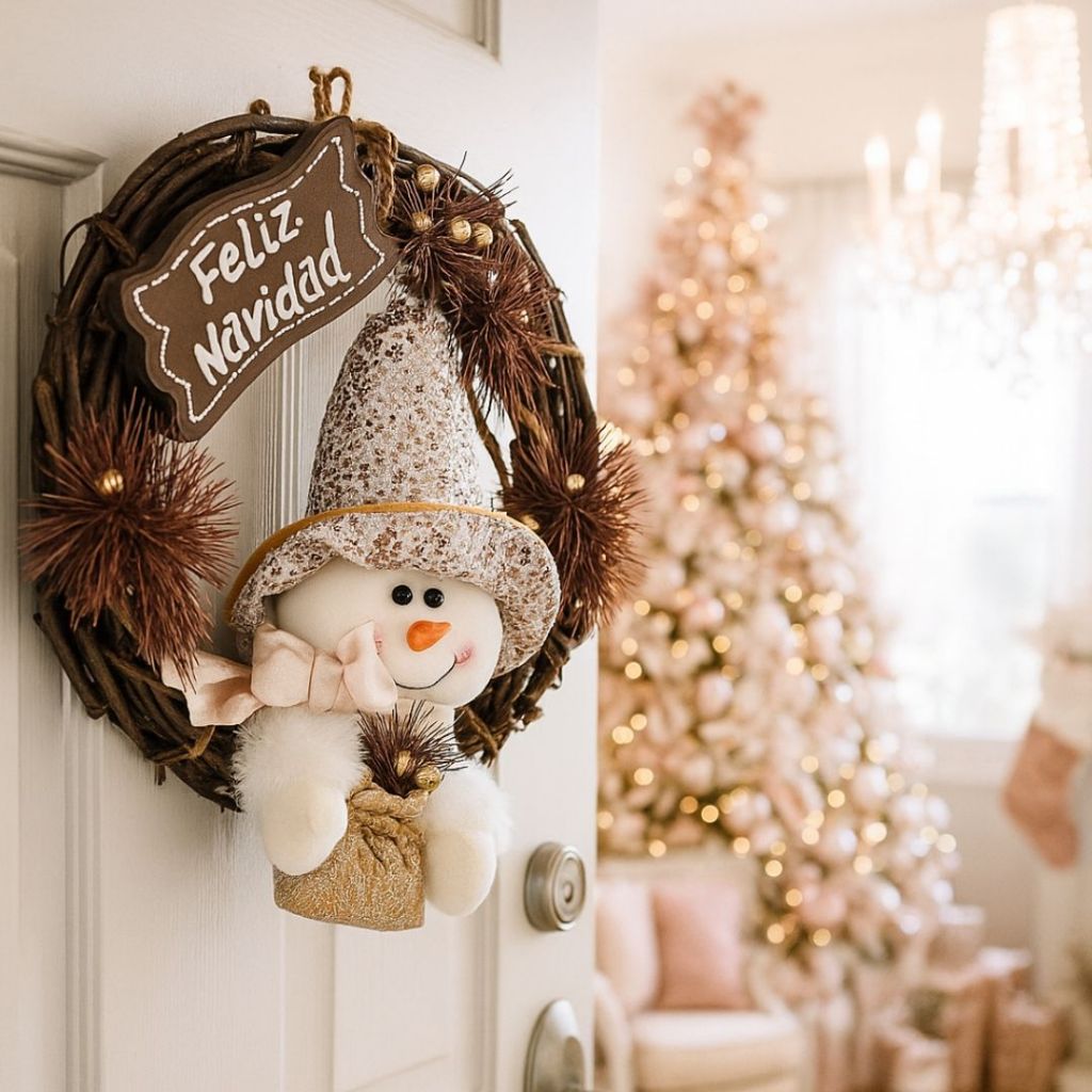 Guirlanda de Porta com Boneco de Neve: Onde Comprar | BuscaProdutos
