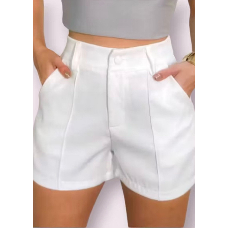 Short feminino short curto cintura alta em Oferta na Shopee