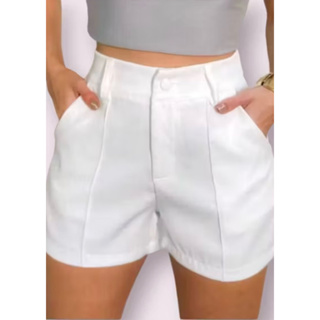 Short feminino short curto cintura alta em Oferta na Shopee