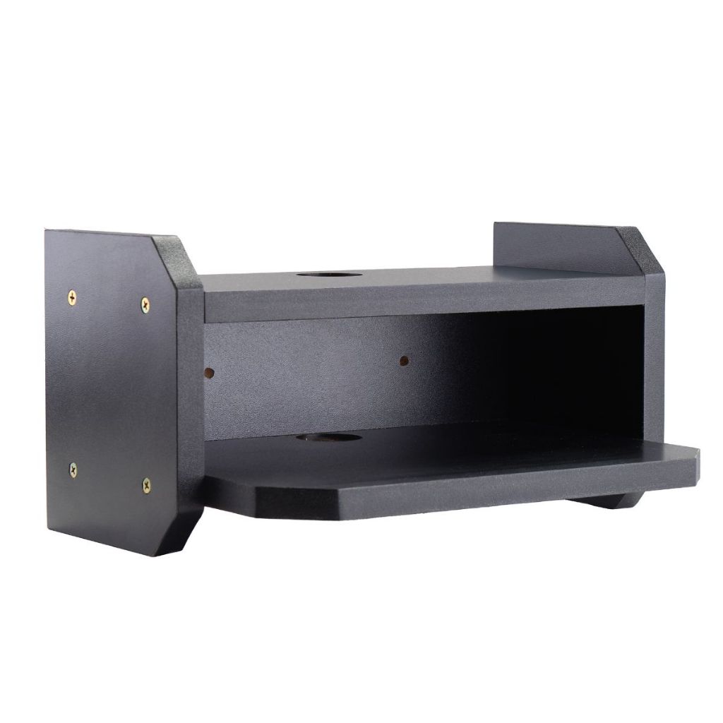Prateleira Para Roteador Modem Aparelho de TV Decoracao Video Game MDF Maritimo Suporte Invisivel Branco e preto