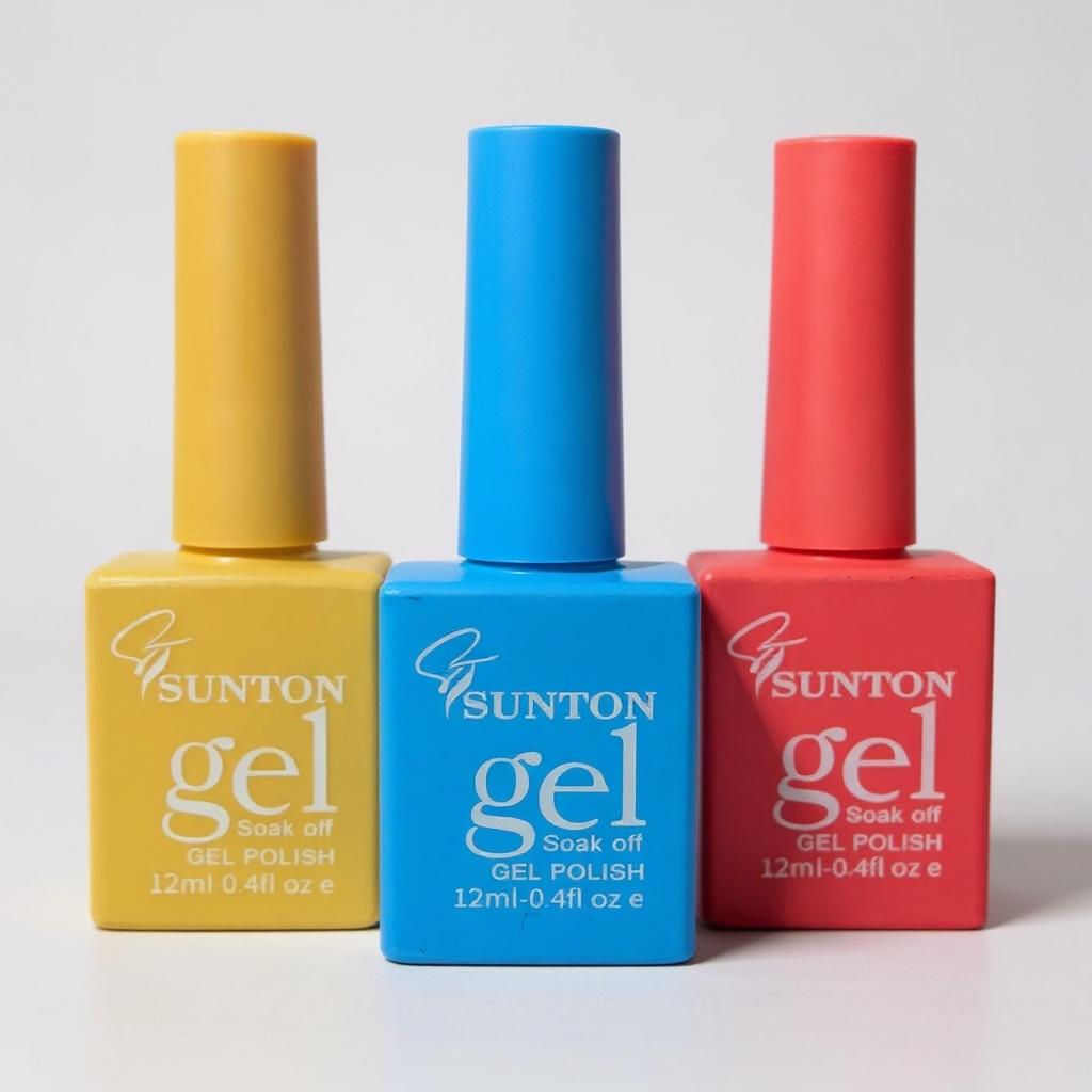 Esquenta Black! Kit 12 Esmaltes em Gel Sunton, YuanQi e Sou+ 12ml , Alta Durabilidade e Brilho