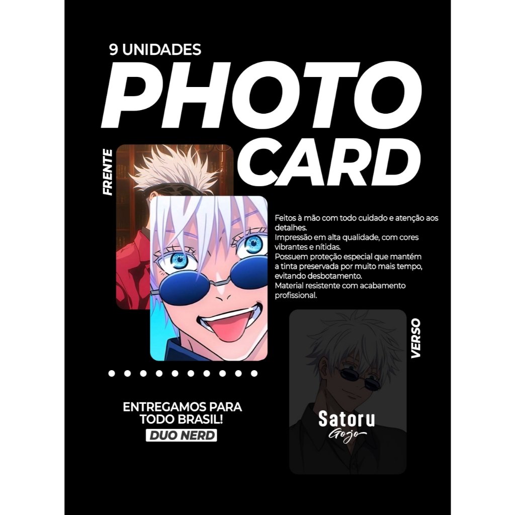 Photocards Fanmade Jujutsu Kaisen Satoru Gojo