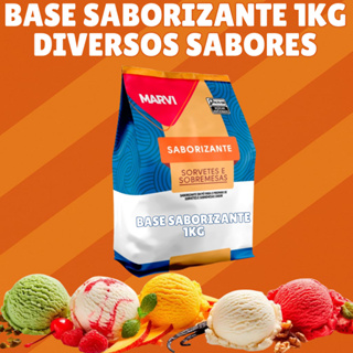 Base Saborizante Marvi 1kg – Diversos Sabores para Sorvetes e Sobremesas em Oferta na Shopee