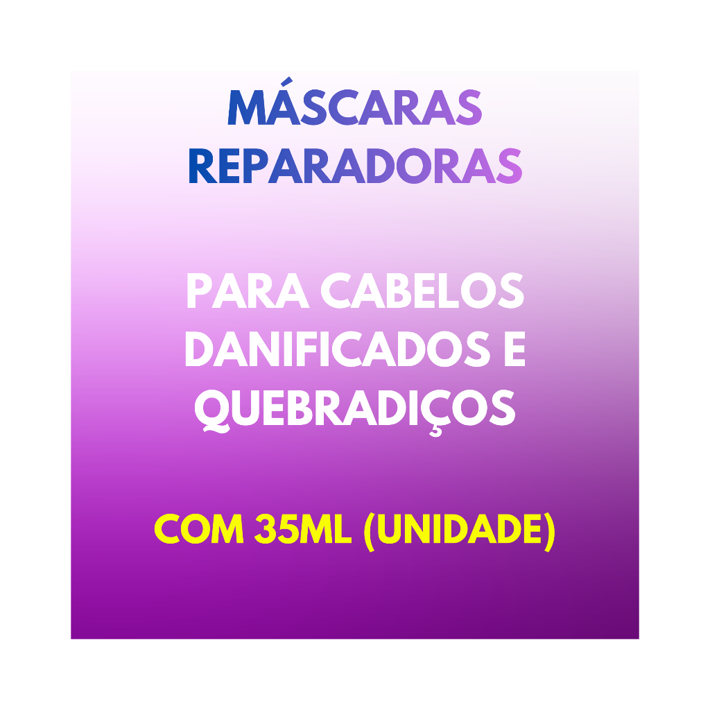 Máscaras Capilares para Cabelos Danificados e/ou Quebradiços (UNIDADE) em Oferta na Shopee