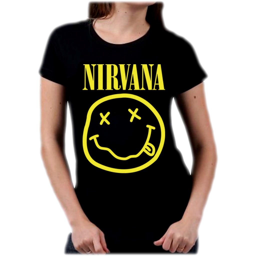 Baby Look Manga Curta Nirvana Ref=204