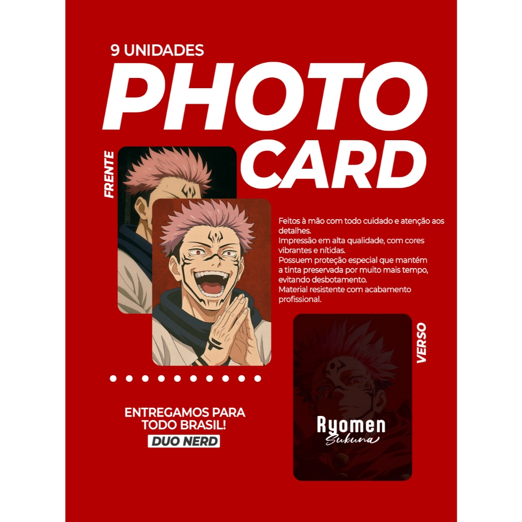 Photocards Fanmade Jujutsu Kaisen Ryomen Sukuna
