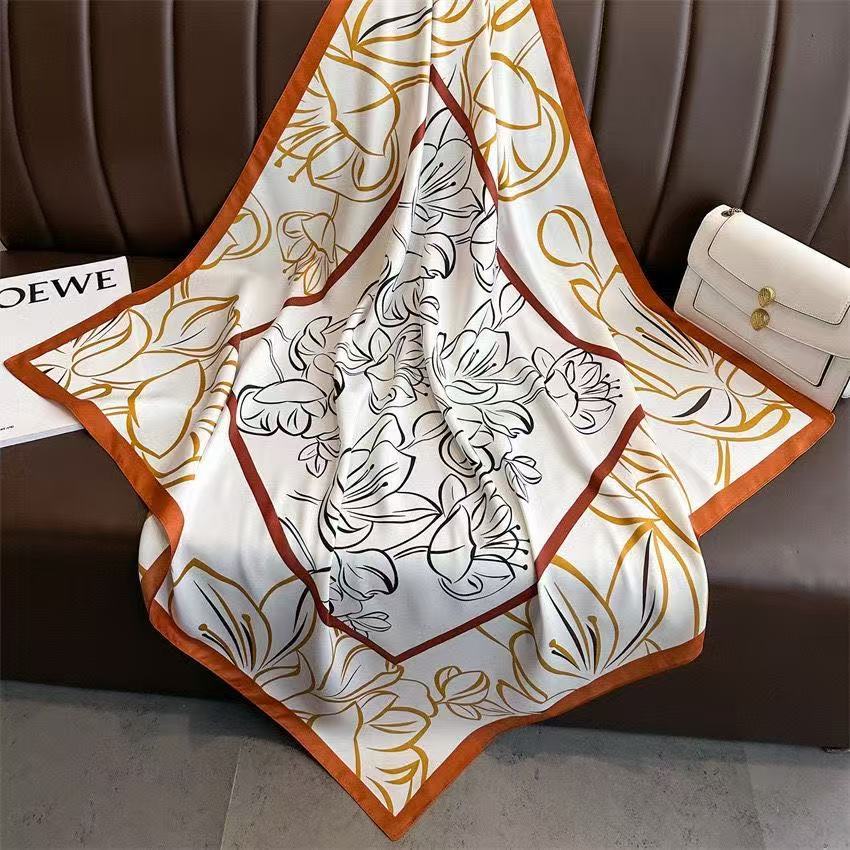 Bandana Cetim E Seda Feminino Lenço De Pescoço Cabeça Cabelo Cachecol Encharp Echarp Ensharp Oferta