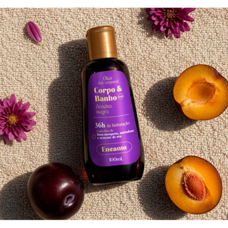 1 Frasco Oleo Deo Corporal Coro & Banho Ameixa Negra Rosa Mosqueta , Amendoas, Semente Uva 36H Hidratacao Halley 100 ml em Oferta na Shopee