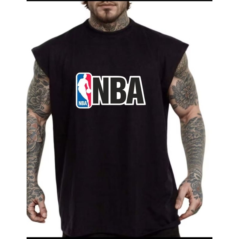 Camiseta Regata Oversized Masculina Estampada NBA Streetwear Academia Casual Verão 100% Algodão