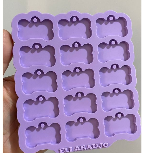 Molde de Silicone Ossinho tag Pet Tamanho P