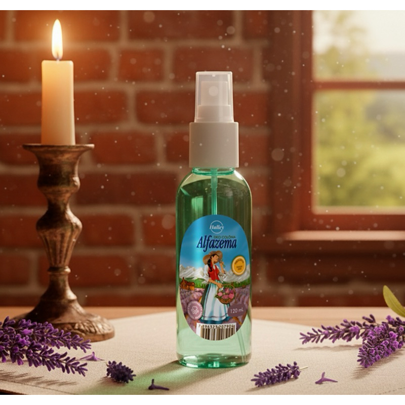 1 Frasco Deo Colonia Alfazema Original em SPRAY Halley 120 ml em Oferta na Shopee