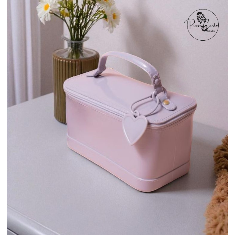 Necessaire Mari - Frasqueira Baú Multiuso Com Zíper em Oferta na Shopee