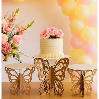 KIT TRIO DE BOLEIRA BORBOLETA DECORAÇÃO DE FESTA JARDIM ENCANTADO em Oferta na Shopee