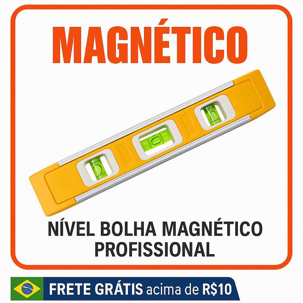 Nível Bolha Magnético profissional com Imã Nível de Mão Magnético Bolha Nivelador ferramenta para Serralheiro
