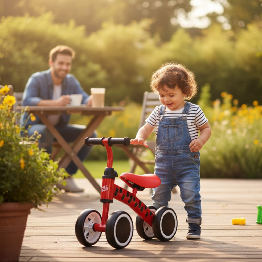 Bicicleta sem pedal Andador para bebe Infantil Zippy Toys ajuda a andar coordenação motora até 24kg