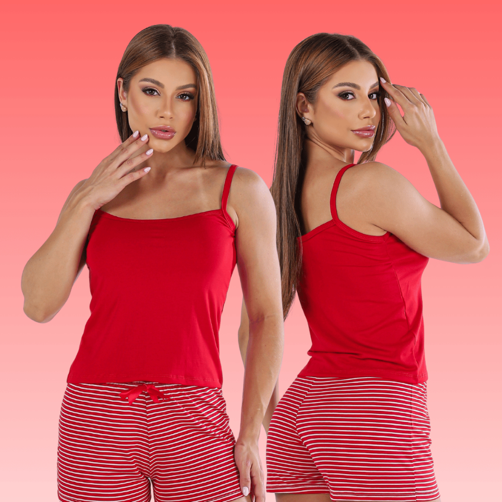 Pijama feminino luxo baby doll composê premium com modelagem leve e tecido macio para dormir bem em Oferta na Shopee