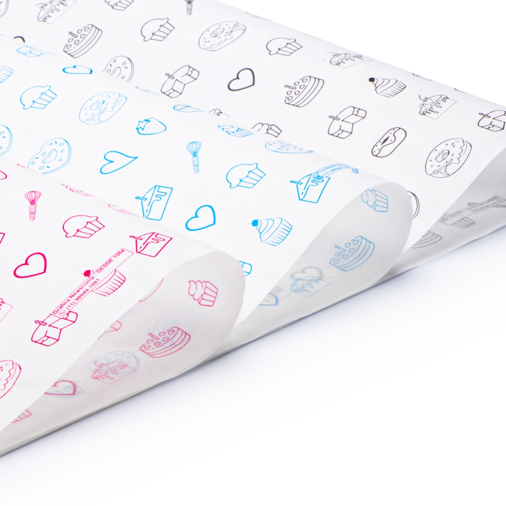 Papel Manteiga 10x10cm Doces e Biscoitos Antigordura Azul, Preto ou Rosa em Oferta na Shopee