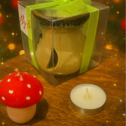 Kit Rechoud Vela Aromática WAX MELTS Réchaud Wax Melts - 1 Rechaud Porcelana + 3 kit de Pastilhas