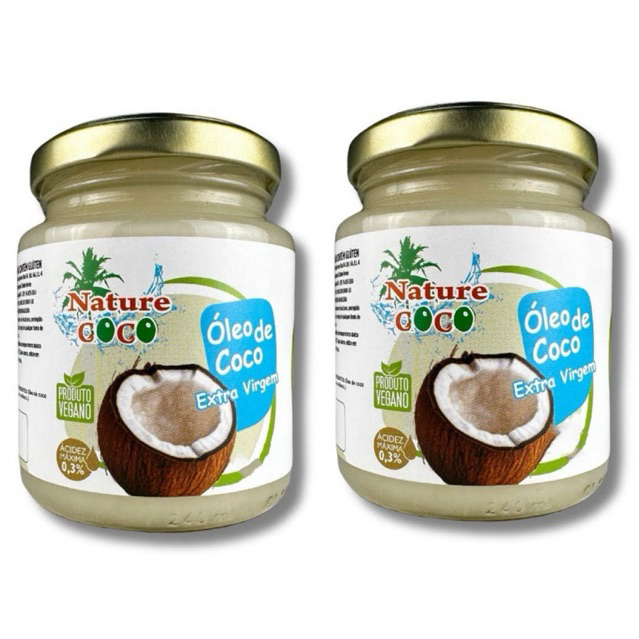 Kit com 2 unidades Óleo De Coco Extra Virgem 200ml - Nature Coco em Oferta na Shopee