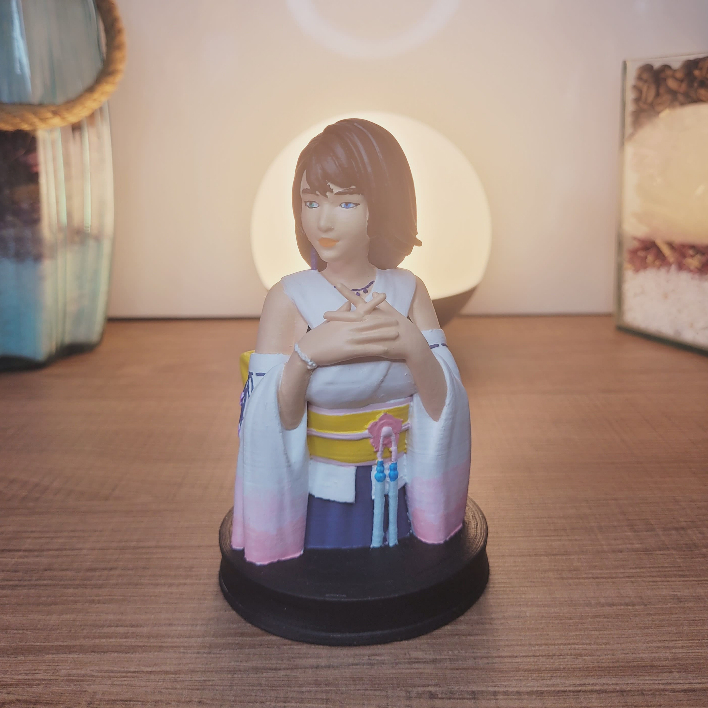 Busto Yuna - Final Fantasy X | 12cm | Impressão 3D Artesanal | Estátua Colecionável