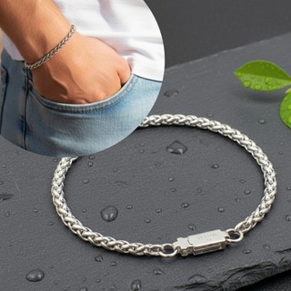 Pulseira Aço Inoxidável Elo Trançado 4mm Escolha O Tamanho Pulseira Masculina