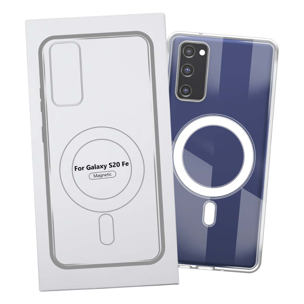 Capa Capinha Transparente Magsafe Magnética Anti Impacto TPU PC Case Para Samsung Galaxy S20 Fe 4g G780 5g G781 tela 6.5