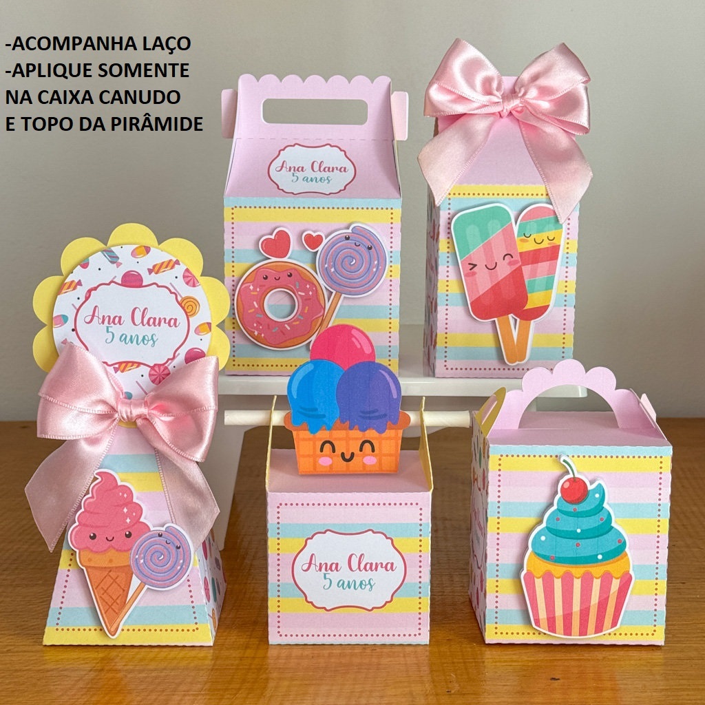 kit festa Personalizados Confeitaria  ,Pegue e Monte Caixinha Personalizadas,Lembrancinhas Aniversário