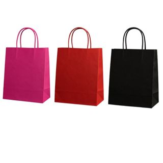 10 sacolas de papel  kraft coloridas 14x22 ao 30x38 em Oferta na Shopee