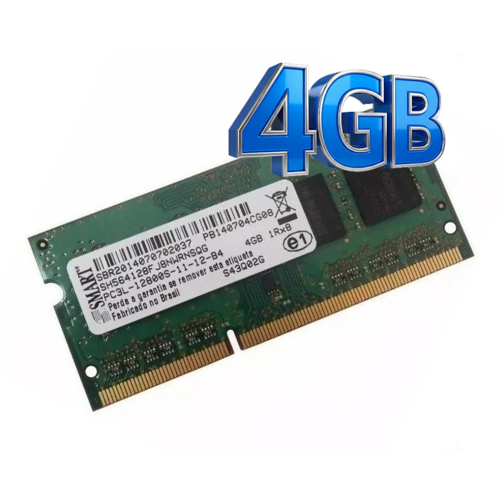 Memória Ram Para Notebook 4gb Smart 1600mhz Pc3l-12800s 1rx8