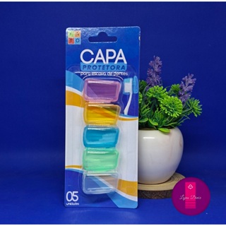 Kit 5 Capa Protetora para Escova de Dentes - 5 Unid Protetor de Escova de Dente e Cerdas em Oferta na Shopee