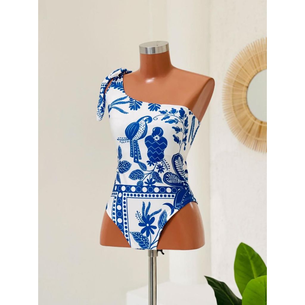 Body Bia - Body Feminino Um Ombro Só Mula Manca Estampado Inspiração Energia Verão Floral em Malha Fluit