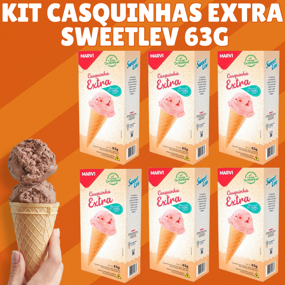 kit Casquinha Extra Sweetlev Linha Zero Marvi 63g - 18 Unidades em Oferta na Shopee