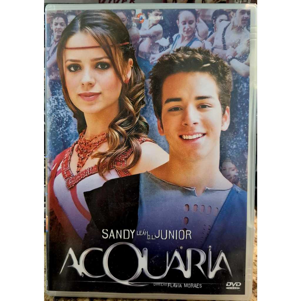 DVD Acquaria.  SEMINOVO.  Com Sandy e Junior.