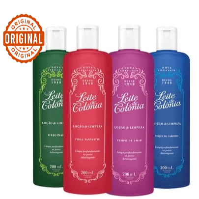Kit 3 c/ Leite De Colonia Ação Desodorante Limpa e Perfumada 200ml Original
