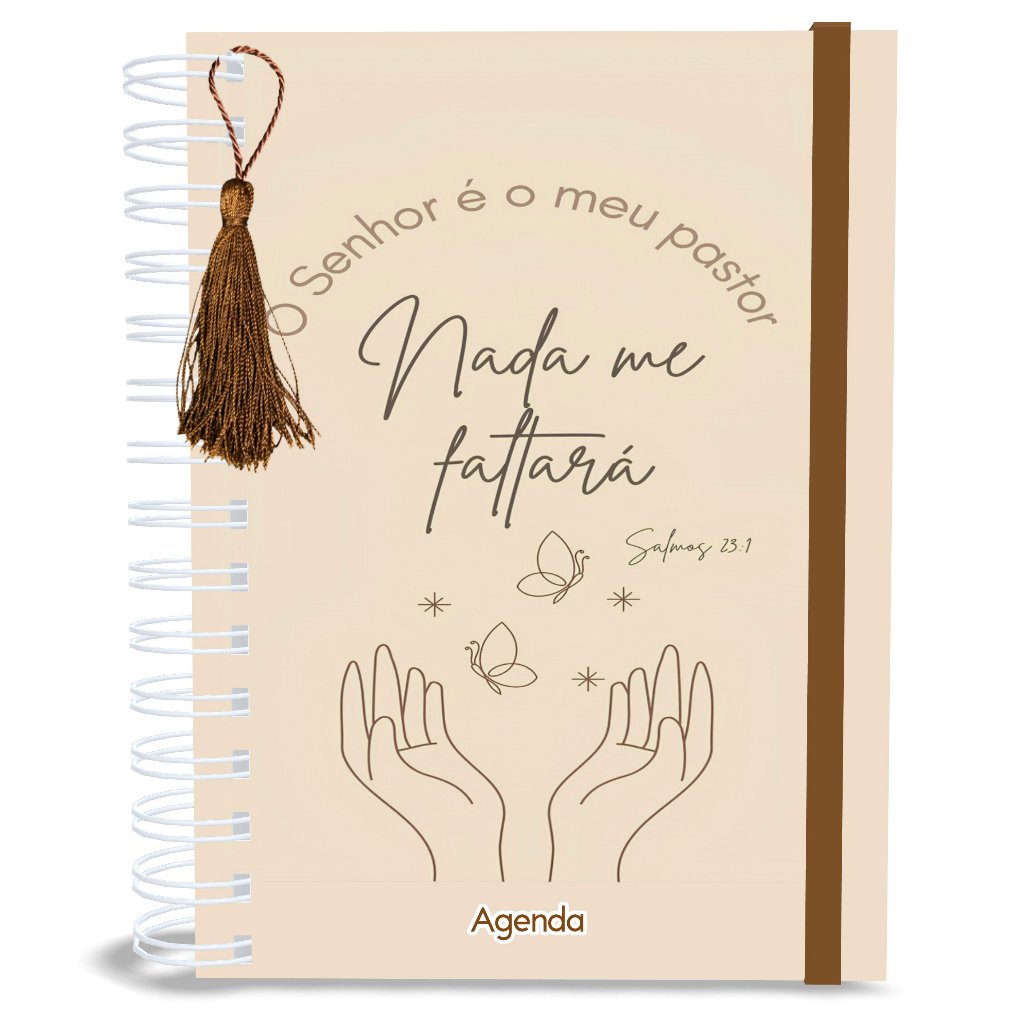 Agenda 2026 Gospel Cristã - Agenda A5 ou Mini agenda A6 - Datado ou Permanente - Um Versículo por Dia - Personalizada