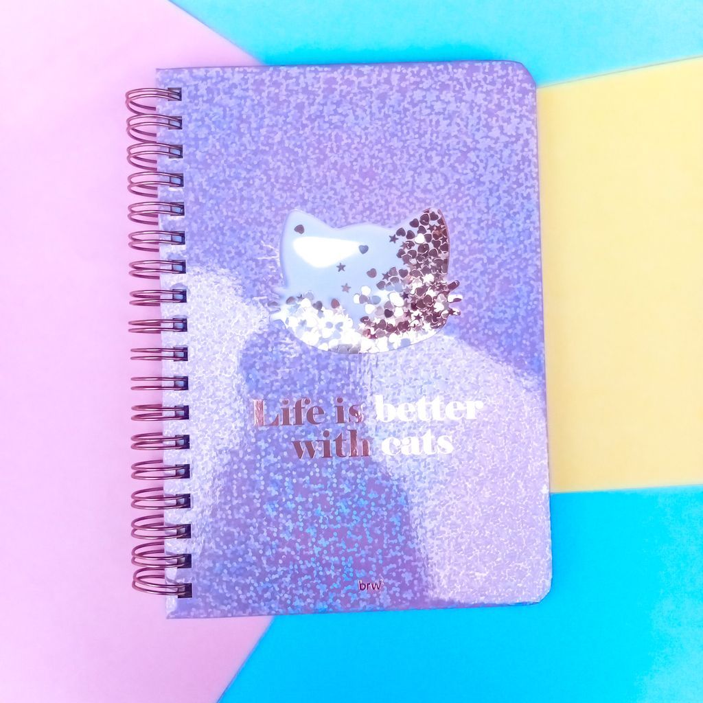 Caderneta Capa Dura Best Friend Holográfica com Glitter 2
