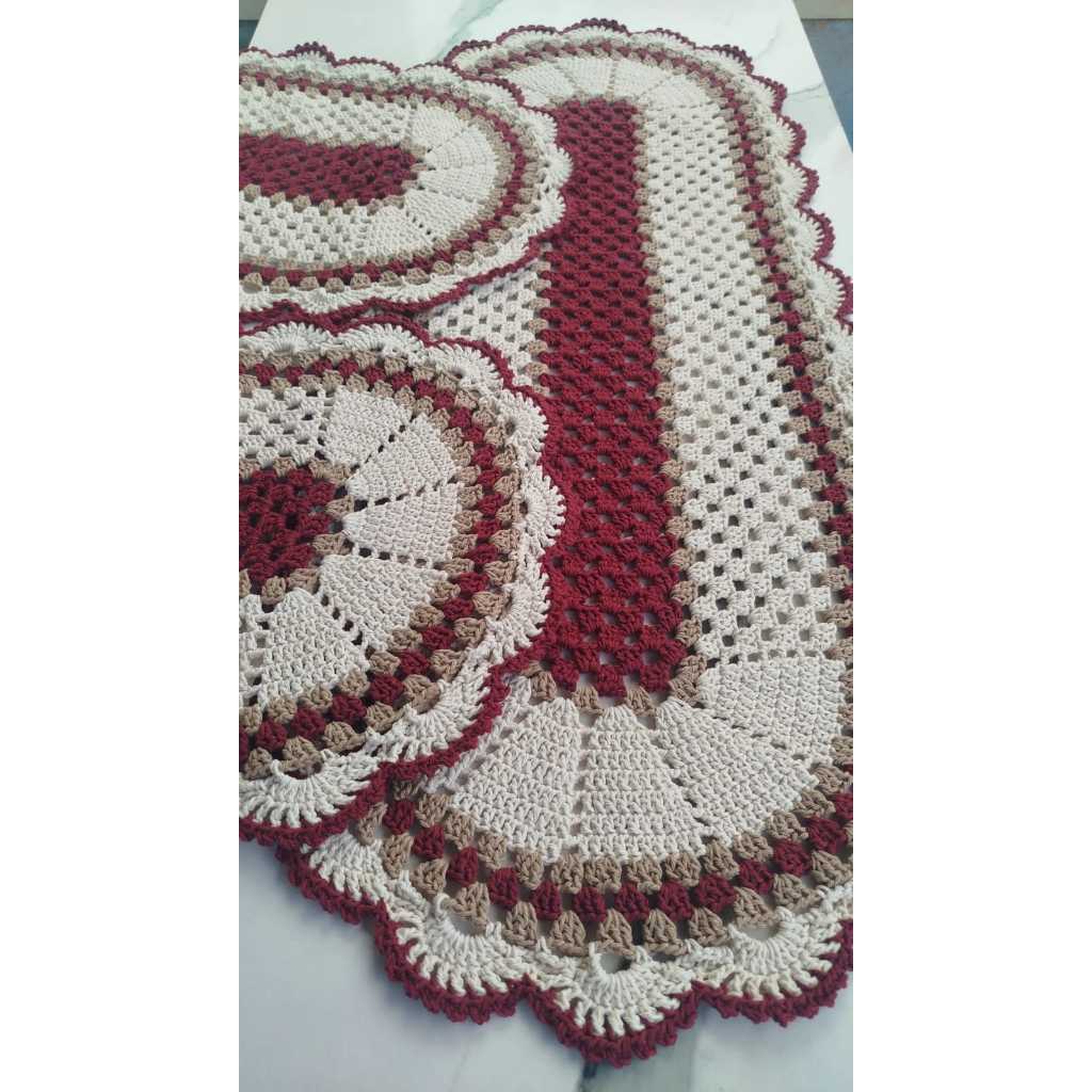 Kit passadeira em crochê 3 peças/ jogo de cozinha/ decoração/ casa/ artesanal em Oferta na Shopee