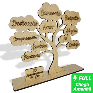Kit 30 Árvore 10 Mandamentos Do Lar Em Mdf Cru Lembrancinhas Decoração Casa Barato em Oferta na Shopee
