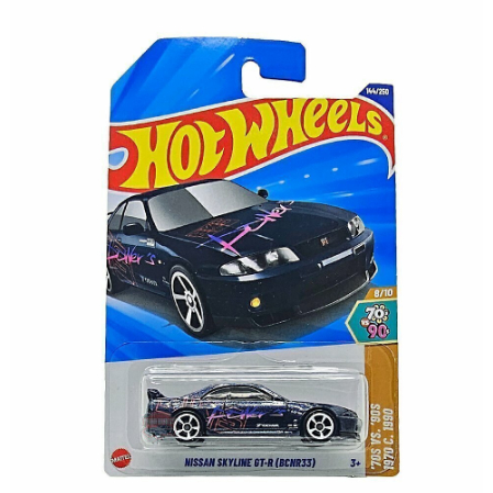 Hot Wheels - Nissan Skyline GT-R (BCNR33) - HW Mainline 2025 - Yokohama HKS Azul Hw 70s VS 90s