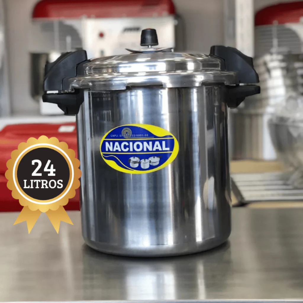 Panela de Pressão Profissional cozinha industrial Fechamento Externo 20/24 Litros Alumínio em Oferta na Shopee