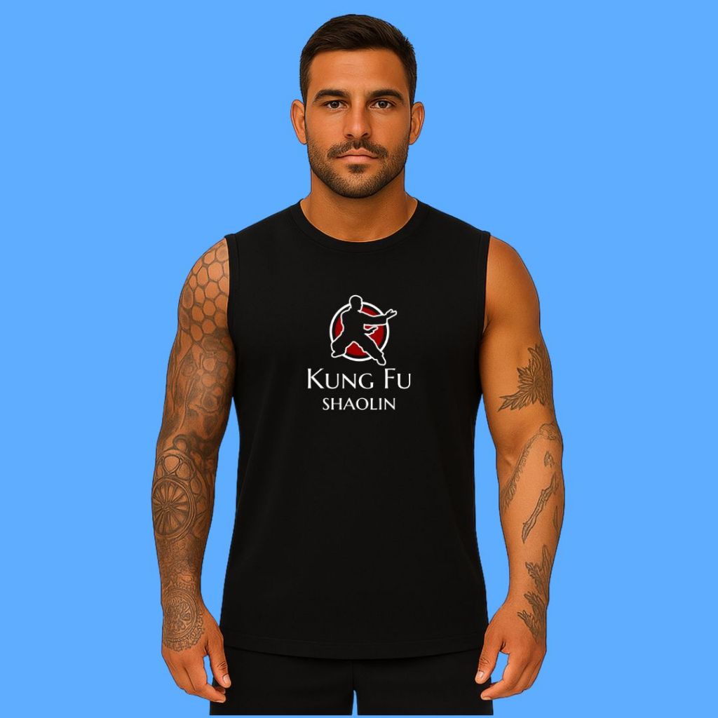CAMISETA CAVADA BÁSICA MACHÃO CAMISETA DE LUTA JIU JITSU, KUNG FU, MUAY THAI
