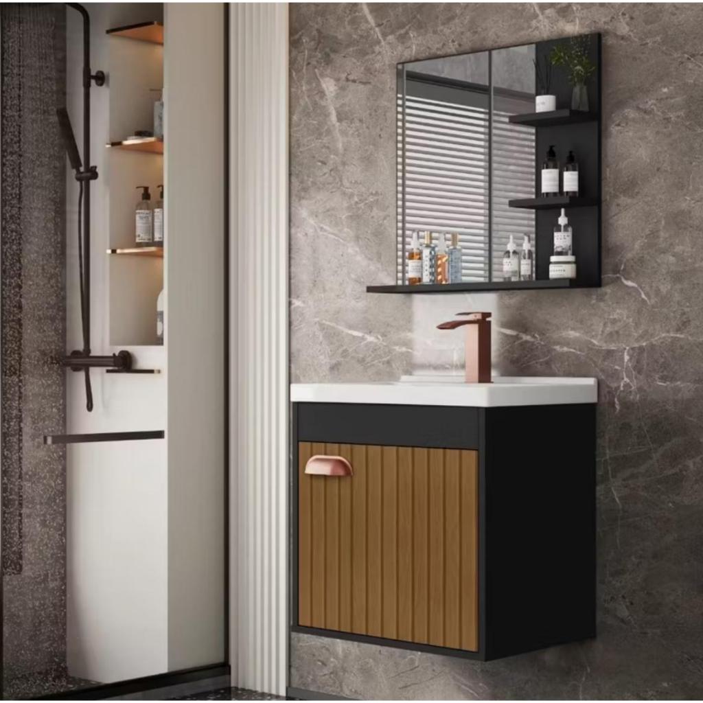 CONJUNTO GABINETE COM ESPELHEIRA E CUBA PARA BANHEIRO HERCULES